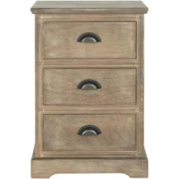 Safavieh Mesa auxiliar en pino/mdf/capa de madera, gris