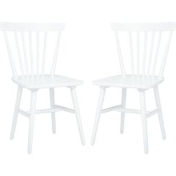 Safavieh Set de 2 sillas de comedor en madera, blanco