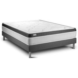 Vitalit Somier gris + colchón con espuma viscoelástica 150 x 190