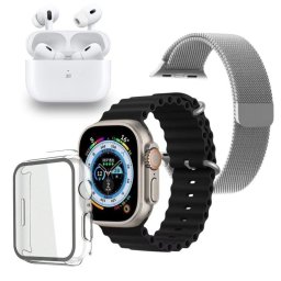 Klack Ultra 9.0 Pro Reloj Smartwatch Negro + Correa Metálica + Carcasa Protectora + Auriculares