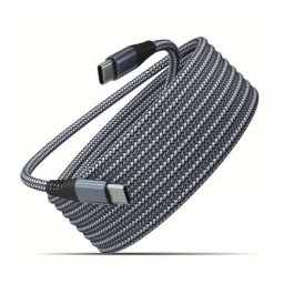 Klack Cable Carga Rápida Trenzado Aluminio Irrompible USB-Ca USB-C 2m Negro