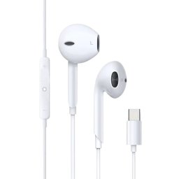 Klack Auriculares Intrauditivos por Cable con Conector USB Tipo C Blancos