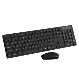 Klack K10C Teclado y Ratón Inalámbricos de Tamaño Completo 104 Teclas Español (Incluye Ñ) Negro