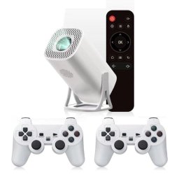Proyector Klack 1080P 450 ANSI Lúmenes Android 11 S40 MAX 2 Mandos Consola Retro