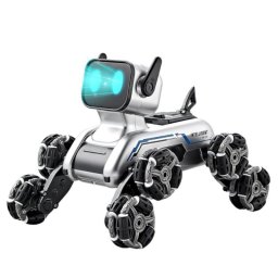Robot Perro RC Klack 8WD Acrobacias Luces LED Sensor Mano 2 Baterías Recargables