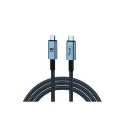 Cable USB Tipo C a Tipo C 2m 240W PD, transferencia 40Gbps, carga rápida, Emark GEN3, diseño plano aluminio