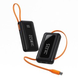 Power Bank Klack 10000 mAh con Cable Retráctil y Carga Rápida 22.5W
