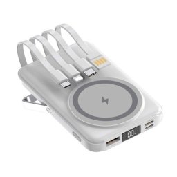 Power Bank Magnético Klack 10000mAh Carga Inalámbrica 15W Soporte Plegable