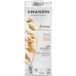 Amandin amandin bebida de avena sin gluten 1lx6 un bioedge