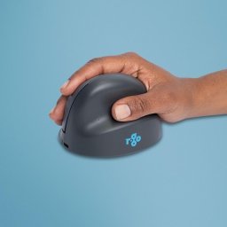 Ratón R-Go Tools HE Basic Bluetooth 1600 DPI Gris Ergonomía Vertical Recargable
