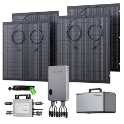 Kit Solar Lionshee Balcón 800W 4 Paneles Flexibles Batería 1024Wh