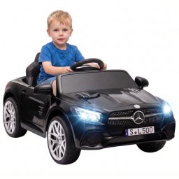 Coche eléctrico infantil Aiyaplay Mercedes-Benz SL500 12V con mando negro