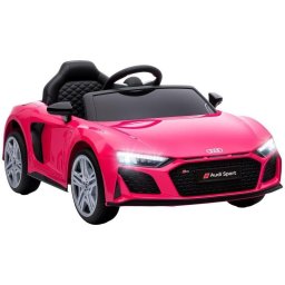 Coche eléctrico infantil Aiyaplay Audi R8 Spyder rosa con mando y batería de litio