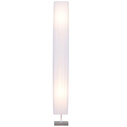 Lámpara de Pie Homcom 2 Casquillos E27 Pantalla Tela Blanco