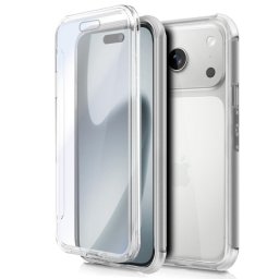 Funda COOL Silicona 3D para iPhone 17 Pro (Transparente Frontal + Trasera)