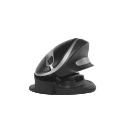 Ratón BakkerElkhuizen Oyster con cable USB 1200 DPI negro y plata vertical