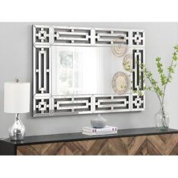 Unique Espejo de pared de acero inoxidable - Ancho 120 x Alt. 80 cm- LOAYE