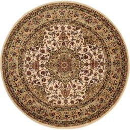 THEKO Alfombra diseño oriental polipropileno beige d 240 cm
