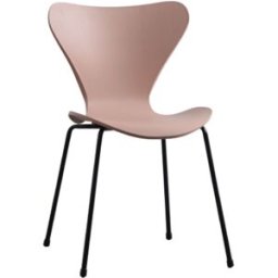 Vinta Home Silla de comedor diseño acero y polipropileno rosa
