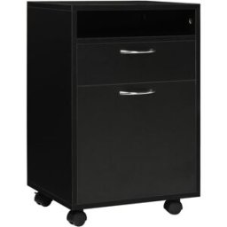 Homcom Cajonera de oficina 40x35x60 cm negro