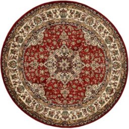 THEKO Alfombra diseño oriental polipropileno rojo d 200 cm
