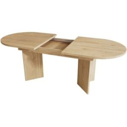 OKWISH Mesa de comedor roble de mdf extensible 120/160x80 cm