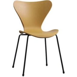 Vinta Home Silla de comedor diseño acero y polipropileno amarillo
