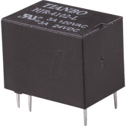 TIANBO HJR-4102-L 12V - Relé en miniatura DIL HJR-4102 12V, 1 contacto inversor 5A.