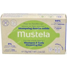 Mustela mustela champu solido cabello y cuerpo 75 g pastilla