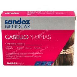 Sandoz sandoz bienestar cabello y uñas 30 caps