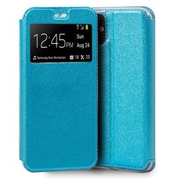 Cool Funda Flip Cover Liso Celeste para iPhone 11