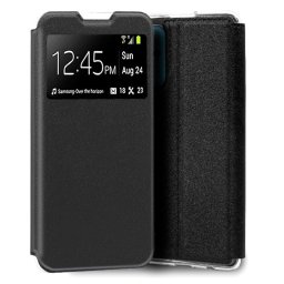 Cool Funda Flip Cover Liso Negro para Realme 9i