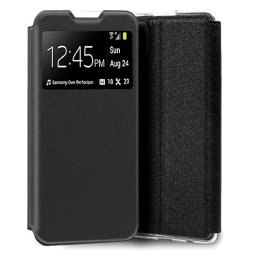 Cool Funda Flip Cover Liso Negro para Realme C11 2021