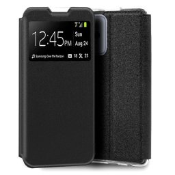 Cool Funda Flip Cover Liso Negro para Realme C31