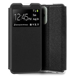 Cool Funda Flip Cover Liso Negra para Realme C35/Narzo 50A Prime