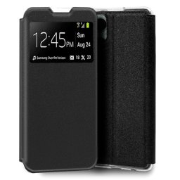 Cool Funda Flip Cover Liso Negra para Oppo Reno 8 Lite 5G