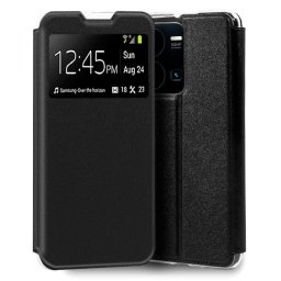 Cool Flip Cover Funda Negra para Vivo Y22s / Y35