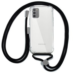 Cool Funda Antigolpes con Cordón Reforzado Negro para Samsung A037 Galaxy A03s
