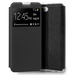 Cool Funda Flip Cover Liso Negro para iPhone 7 Plus / iPhone 8 Plus