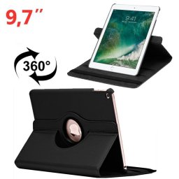 Cool Funda Giratoria Polipiel Negra para iPad Air / Air 2 / Pro 9.7 / iPad 2017 / iPad 2018 hasta 9.7
