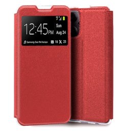 Cool Funda Flip Cover Liso Rojo para Xiaomi Poco X5 Pro 5G