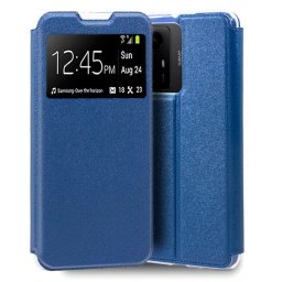 Cool Funda Flip Cover Liso para Xiaomi Redmi Note 12S Azul