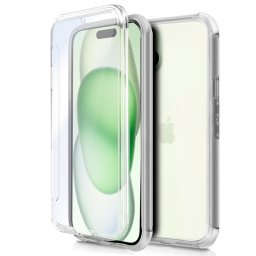 Cool Funda Silicona 3D Transparente Frontal/Trasera para iPhone 15 Plus