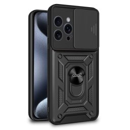 Cool Carcasa Hard Ring Negra para iPhone 15 Pro