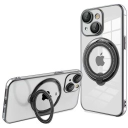 Cool Funda Magnética con Anillo para Cargas Tipo MagSafe Negra para iPhone 14 Plus