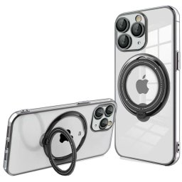 Cool Funda Magnética con Anillo para Cargas Tipo MagSafe Negra para iPhone 14 Pro