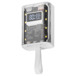 Mars Gaming MPK-10K PowerBank Compacta con Pantalla de Carga Múltiple 10000mah 22.5W Blanco