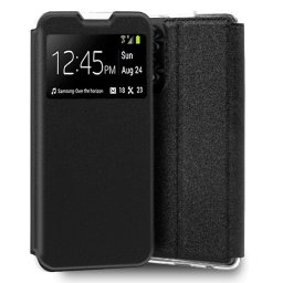 Cool Funda Flip Cover Tipo Libro Liso Negro para TCL 40 Nxtpaper