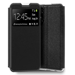 Cool Funda Flip Cover Liso Negro para TCL 50 SE