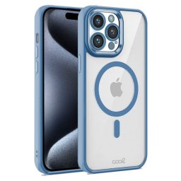 Cool Carcasa Magnética con Borde Azul para iPhone 15 Pro